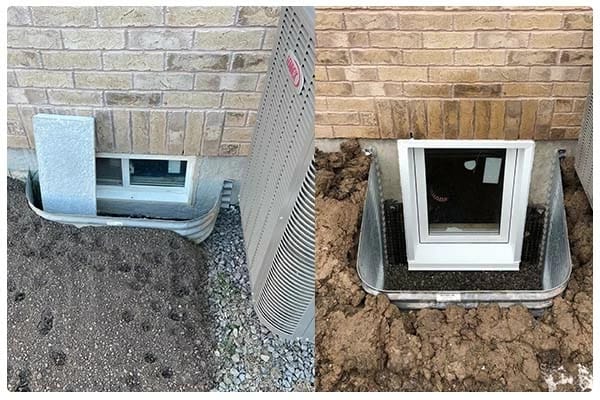 egress installation before and after