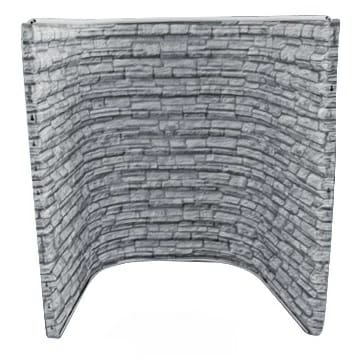 stacked stone look window well